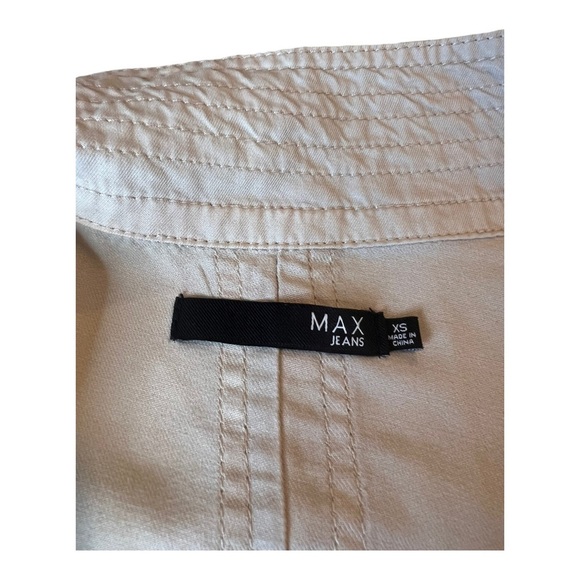 Max Jeans Utility Military Jacket Color Winter White Ivory Size XS NWOT - Picture 2 of 15